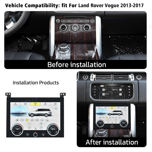 Viknav For Land Range Rover Vogue L405 2013-2017 Electronic Air Conditioning Switch New Auto AC Panel Screen Climate Control