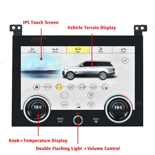 Viknav For Land Range Rover Vogue L405 2013-2017 Electronic Air Conditioning Switch New Auto AC Panel Screen Climate Control