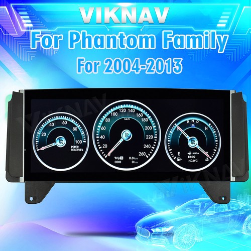 Viknav Digital Cluster Car Speed Meter For Phantom Family 2004-2013 Linux System Car Instrument Cluster Screen Instrument Replacement