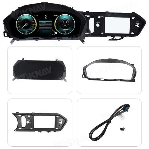 Viknav 12.3 Inch Digital Cluster Car Speedometer For Mercedes Benz C-Class W204 2012 2013 2014 Linux System Car Instrument Cluster Screen Instrument Replacement (NTG4.5)