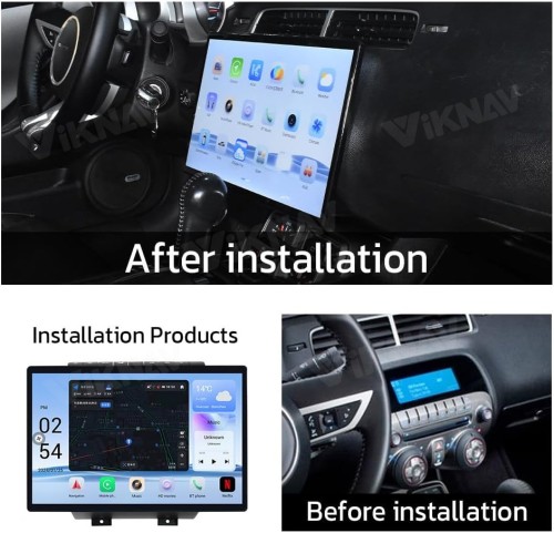 Viknav Ship From USA 15 Inch Touch Screen Android Car Radio Replacement For Chevrolet Camaro 2010 2011 2012 2013 2014 2015 Car Stereo Upgrade Carplay And Android Auto Head Unit