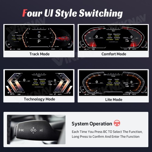 Viknav Ship From USA Car LCD Digital Dashboard for BMW 7 Series E65 E66 2002 2003 2004 2005 2006 2007 2008 Panel Instrument Cluster Cock Speedometer