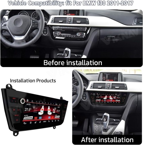 Viknav Ship From USA 10.25 Inch LCD Touch Screen Air Conditioning Climate Control Replacement for BMW 3 Series F30 F31 F34 F35 2014-2019 AC Panel Climate Control