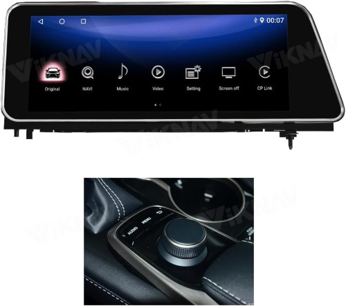 Viknav Ship From USA 128GB Android Radio For Lexus RX300 RX350 RX450H 2016-2019 Head Unit CarPlay Stereo Screen Head Unit Android Auto Touch Screen Upgrade (Knob Version)