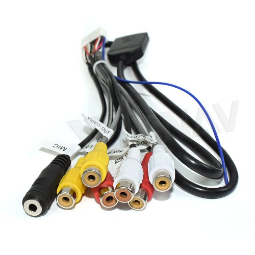 Viknav Ship From USA 20-pin RCA Output Cable for Android Car Radio Video Audio Adapter Cable Car Stereo Universal RCA Output Input Cable