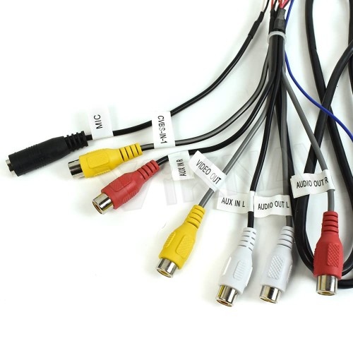 Viknav Ship From USA 20-pin RCA Output Cable for Android Car Radio Video Audio Adapter Cable Car Stereo Universal RCA Output Input Cable