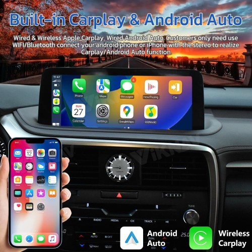 Viknav Ship From USA 128GB Android Radio Upgrade for Lexus RX300 RX350 RX450H 2020 2021 2022 CarPlay Car Multimedia Player Head Unit Android Auto Touch Screen