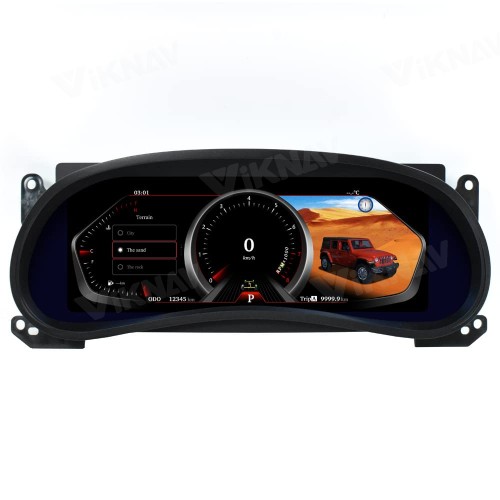 Viknav Ship From USA 12.3 Inch Digital Dash Instrument Cluster For 2011 2012 2013 2014 2015 2016 2017 Jeep Wrangler JK Digital Cluster Instrument Panel Speedometer Replacement Digital Gauge Screen