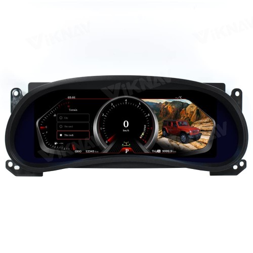 Viknav Ship From USA 12.3 Inch Digital Dash Instrument Cluster For 2011 2012 2013 2014 2015 2016 2017 Jeep Wrangler JK Digital Cluster Instrument Panel Speedometer Replacement Digital Gauge Screen