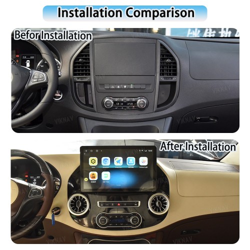 Viknav 13 Inch Android 8 Core Car Player Multimedia Radio For Benz Vito 2015-2021 GPS Navigation（128GB）