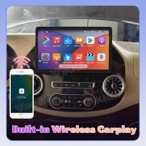 Viknav 13 Inch Android 8 Core Car Player Multimedia Radio For Benz Vito 2015-2021 GPS Navigation（128GB）