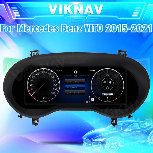 Viknav Digital Cluster Car Speed Meter For Mercedes Benz VITO 2015-2021 Linux System Car Instrument Cluster Screen Instrument Replacement