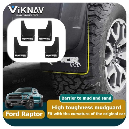 Viknav For F150 Fender Flares  Compatible with Ford F150 Raptor models  Wheel Flares Set Paintable Riveted Smooth Matte Black Pocket Style 4ps