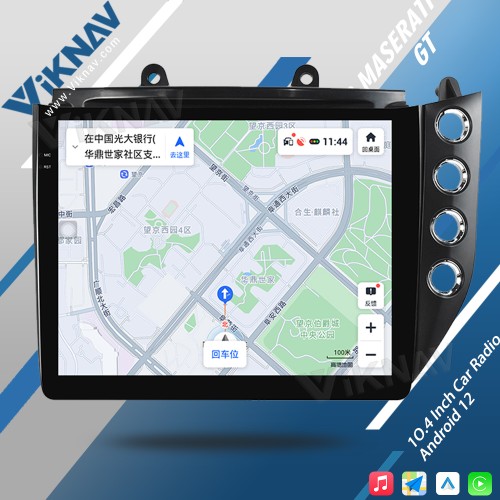 Viknav 10.4 Inch Android 8 Core Car Radio Player For Maserati GT GC GranTurismo 2007-2017 Right Hand Driving Car Multimedia Player GPS Navigation(Black 128GB)