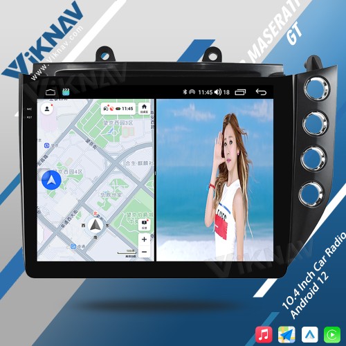 Viknav 10.4 Inch Android 8 Core Car Radio Player For Maserati GT GC GranTurismo 2007-2017 Right Hand Driving Car Multimedia Player GPS Navigation(Black 128GB)