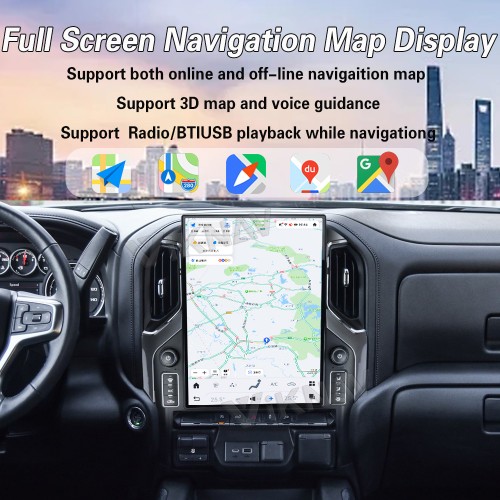 Viknav 15.6" Car Radio For Chevrolet Silverado GMC SIERRA 2019 2020 2021 2022 2023 Multimedia Video Player Auto GPS Navigation Carplay (128GB)