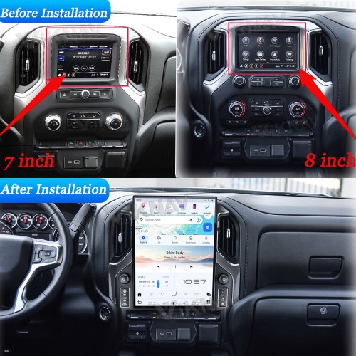 Viknav 15.6" Car Radio For Chevrolet Silverado GMC SIERRA 2019 2020 2021 2022 2023 Multimedia Video Player Auto GPS Navigation Carplay (128GB)