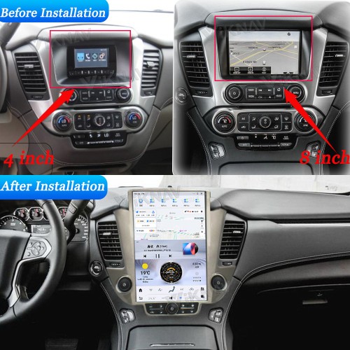 Viknav 14.4 inch Android 13 Car Radio For Chevrolet Tahoe Suburban GMC Yukon 2014-2020 Auto Radio Multimedia Player Carplay GPS Navigation Head Unit （128GB )