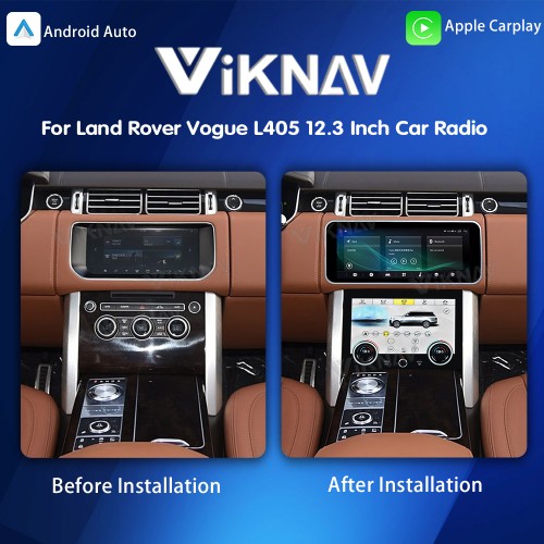 12.3 Inch Touch Screen Car Radio For Land Rover Range Rover Vogue L405 2013-2017 Multimedia Player GPS Navigation Head Unit(Brown)