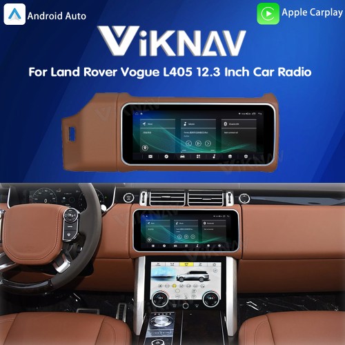 12.3 Inch Touch Screen Car Radio For Land Rover Range Rover Vogue L405 2013-2017 Multimedia Player GPS Navigation Head Unit(Brown)