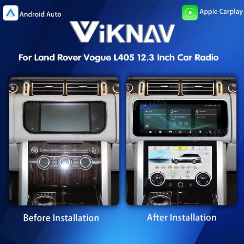 12.3 Inch Touch Screen Car Radio For Land Rover Range Rover Vogue L405 2013-2017 Multimedia Player GPS Navigation Head Unit (White)