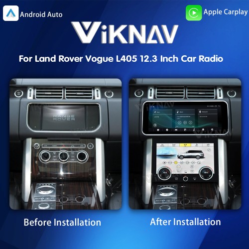 12.3 Inch Touch Screen Car Radio For Land Rover Range Rover Vogue L405 2013-2017 Multimedia Player GPS Navigation Head Unit (Black)