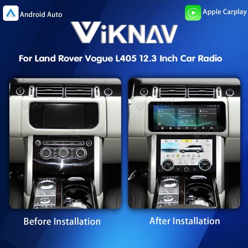 12.3 Inch Touch Screen Car Radio And AC For Land Rover Range Rover Vogue L405 2013-2017 Multimedia Player GPS Navigation Head Unit (Ivory All)