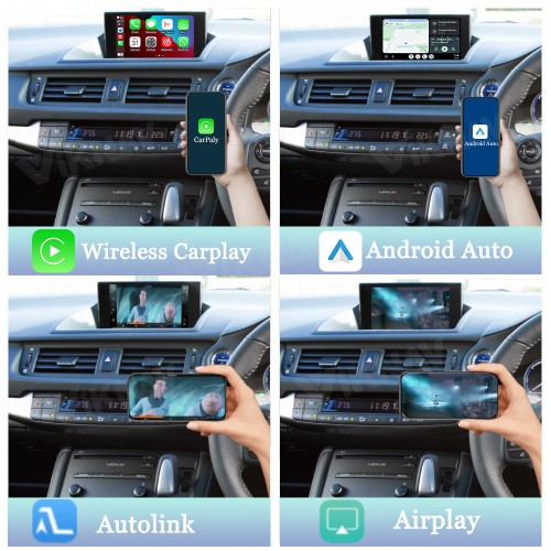 Viknav Linux System For Lexus CT 2014-2022 Wireless Apple CarPlay Android Auto Stereo Only Support Original Car Screen