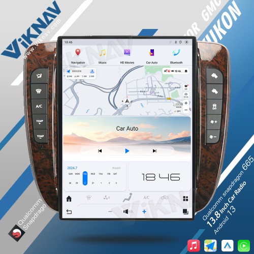 Viknav Upgrade 13.8 Inch Android Car Radio For GMC YUKON/Chevy Suburban Tahoe 2007-2013 Carplay GPS Navigation Multimedia Stereo Video Player(128GB)