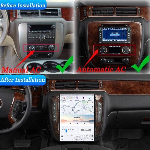 Viknav Upgrade 13.8 Inch Android Car Radio For GMC YUKON/Chevy Suburban Tahoe 2007-2013 Carplay GPS Navigation Multimedia Stereo Video Player(128GB)