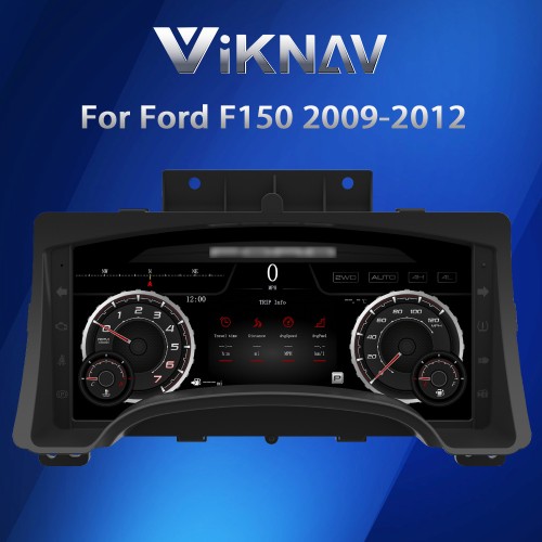 Viknav Digital Cluster Car SpeedoMeter For Ford F150 Raptor 2009-2012 Digital Gauge LCD Dashboard Panel Instrument Virtual Cockpit