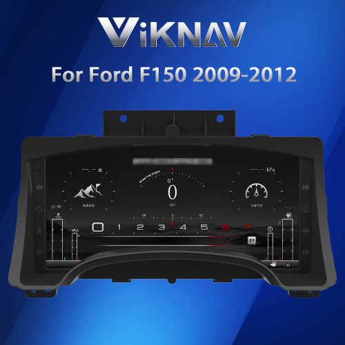 Viknav Digital Cluster Car SpeedoMeter For Ford F150 Raptor 2009-2012 Digital Gauge LCD Dashboard Panel Instrument Virtual Cockpit