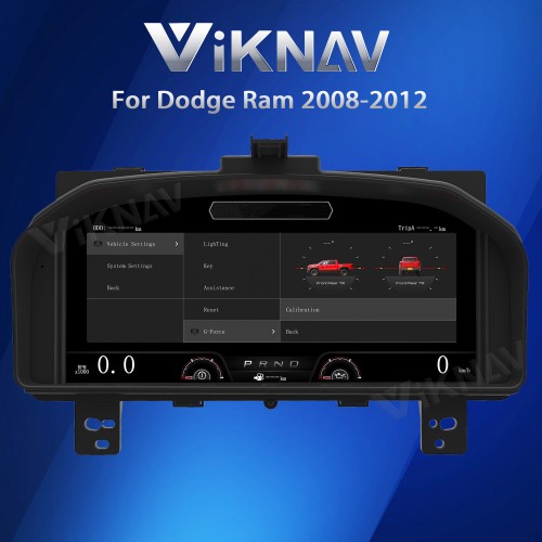 Viknav Digital Cluster Car Speedometer For Dodge Ram 1500 2500 3500 2008-2012 Virtual Cockpit LCD Car Instrument Cluster Screen