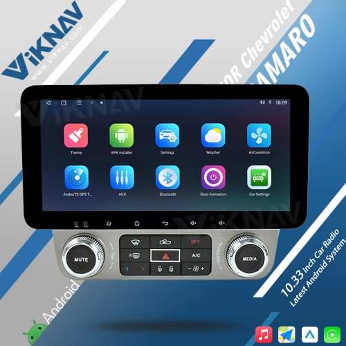 Viknav 10.33 inchCar Radio For Chevrolet Camaro 2010-2015 Android Auto Wireless Carplay touch screen head unit Multimedia player