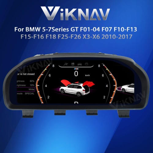 Viknav Car Digital Instrument Cluster 12.3 inch For BMW 5-7 series GT F01-F04 F07 F10-F13 F15-F16 F18 X3-X6 F25-F26 2010-2017 Car Speedometer