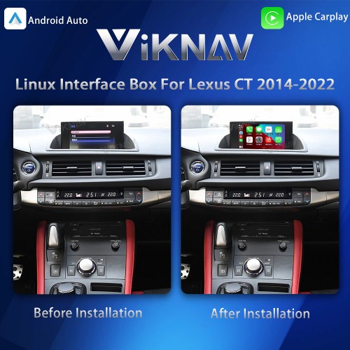 Viknav Linux System For Lexus CT 2014-2022 Wireless Apple CarPlay Android Auto Stereo Only Support Original Car Screen