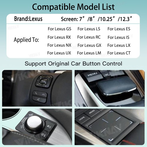 Viknav Linux System For Lexus CT 2014-2022 Wireless Apple CarPlay Android Auto Stereo Only Support Original Car Screen