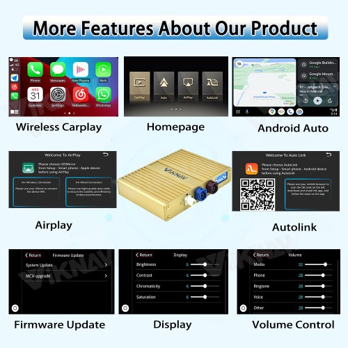 Viknav Linux Interface Box For Lexus GX 2014 -2020 Wireless Apple CarPlay Android Auto Only Support Original Car Screen