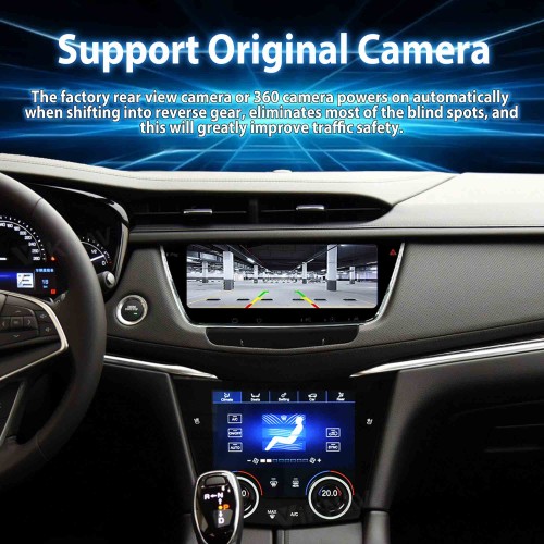 Car Stereo Radio LCD Screen For Cadillac XT5 XT6 2016-2023 Multimedia Player GPS Navigation Head Unit(64GB)