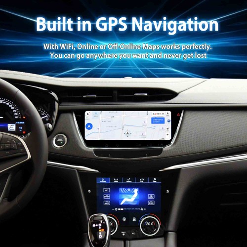 Car Stereo Radio LCD Screen For Cadillac XT5 XT6 2016-2023 Multimedia Player GPS Navigation Head Unit(64GB)